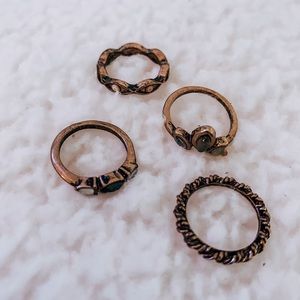Assorted Free People rings